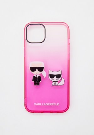 Чехол для iPhone Karl Lagerfeld 14 Plus. Цвет: фуксия