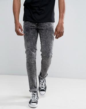 Серые супероблегающие джинсы Saints Row. Цвет: серый