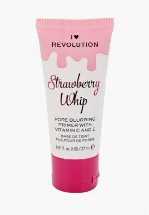 Праймер для лица I Heart Revolution Strawberry Whip Pore Blurring Primer With Vitamin C And E, 27 мл.. Цвет: прозрачный