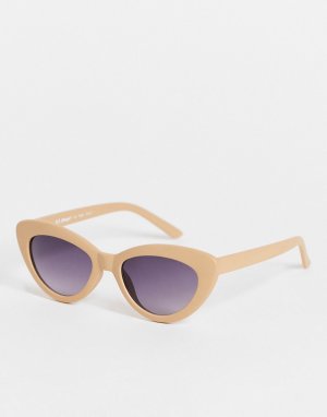 Женские солнцезащитные очки «кошачий глаз» в бежевой оправе -Светло-бежевый цвет AJ Morgan