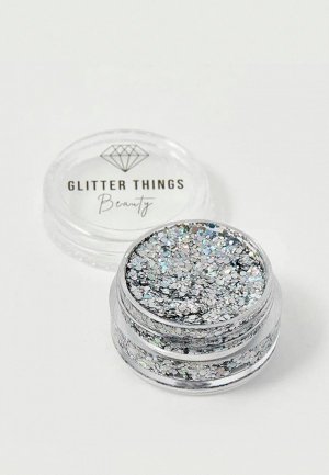 Блестки Glitter Things Голографический танец, 5 мл. Цвет: серебряный