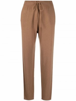 Кашемировые брюки с кулиской 12 STOREEZ. Цвет: коричневый