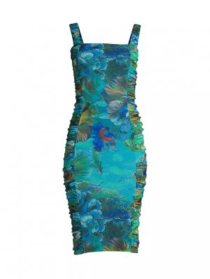 Платье миди Sea с квадратным вырезом , мультиколор Fuzzi