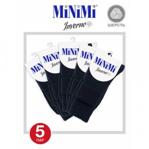 Носки , 5 пар, размер 0 (UNI), черный MiNiMi. Цвет: черный