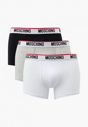 Трусы 3 шт. Moschino Underwear. Цвет: разноцветный