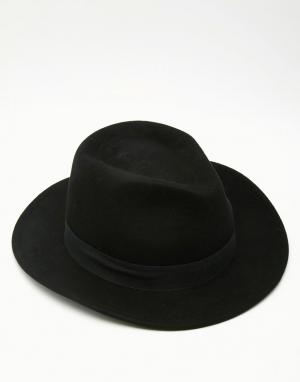 Фетровая шляпа с широкими полями Gregorys. Цвет: черный