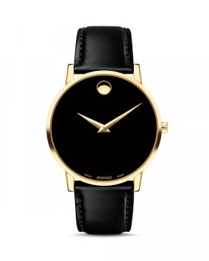Часы Museum Classic в корпусе цвета желтого золота, 40 мм , цвет Black Movado