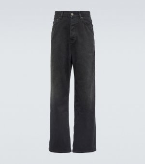 Широкие брюки из хлопка со средней посадкой , черный Balenciaga