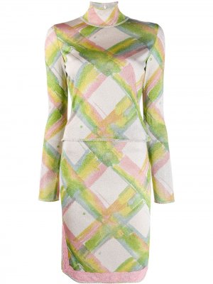 Комплект из топа и юбки с блестками John Galliano Pre-Owned. Цвет: зеленый