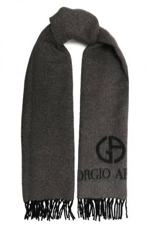 Кашемировый шарф Giorgio Armani. Цвет: серый