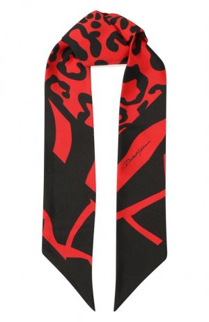 Шелковый шарф-твилли Dolce & Gabbana. Цвет: красный