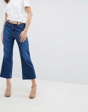 Широкие укороченные джинсы с завышенной талией Joan J Brand. Цвет: синий