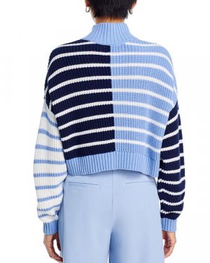 Укороченный хлопковый свитер Hampton STAUD, цвет Blue Staud