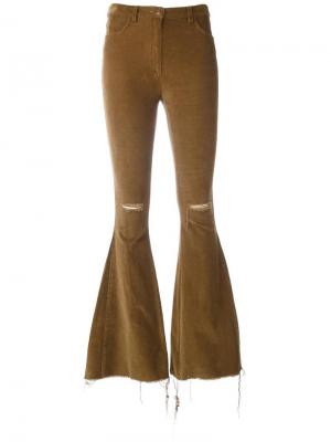 Расклешенные брюки Forte Couture. Цвет: коричневый