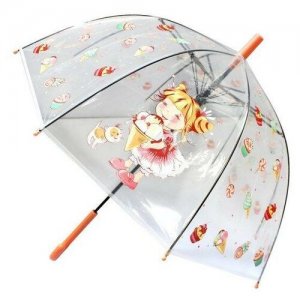 Зонт детский Лакомка прозрачный, 45 см, полуавтомат 53732 Mary Poppins