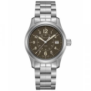 Наручные часы H68201193, коричневый, серебряный Hamilton. Цвет: коричневый/серебристый-коричневый/серебристый
