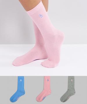 Набор из 3 пар носков пастельных цветов Penguin. Цвет: мульти