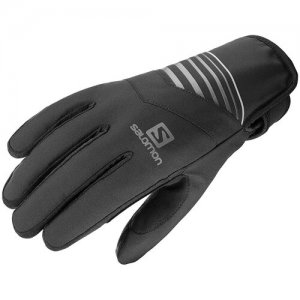 Перчатки Rs Warm Glove U Black/Bk/Charco (US:XL) Salomon. Цвет: черный