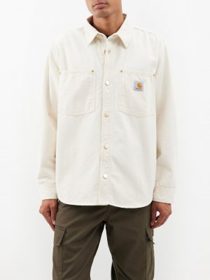 Рубашка из хлопкового твила с накладными карманами дерби , бежевый Carhartt WIP