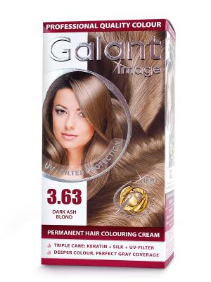 Cтойкая крем-краска для волос  GALANT 3.63 темный пепельно-русый, 115 мл., (Болгария) Image. Цвет: кремовый