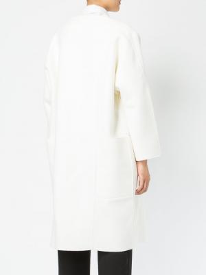 Пальто-кокон Maison Rabih Kayrouz. Цвет: белый