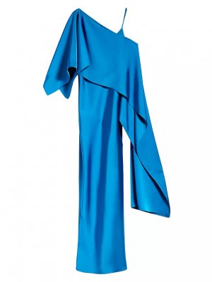 Атласная накидка и платье-комбинация , синий Weekend Max Mara