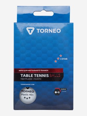 Набор мячей для настольного тенниса , 6 шт, Белый, размер Без размера Torneo. Цвет: белый
