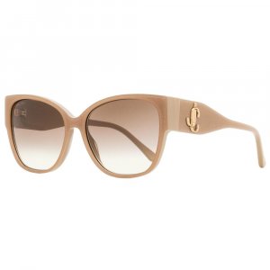 Женские солнцезащитные очки-бабочки Shay KONHA телесного цвета с блестками 58 мм Jimmy Choo