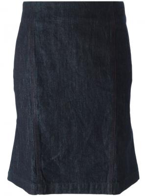 Джинсовая юбка Tomas Maier. Цвет: синий