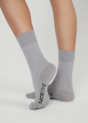 Носки длинные  [Серый, M] NICEONE. Цвет: серый