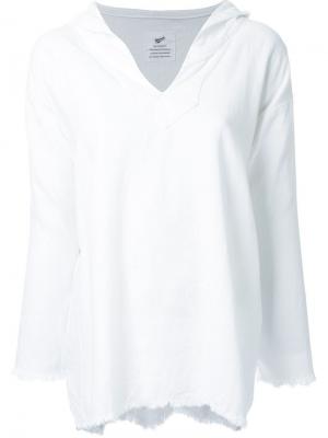 Блузка с необработанными краями Fabiane Roux. Цвет: белый