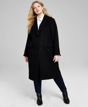Женское однобортное пальто больших размеров , черный Michael Kors