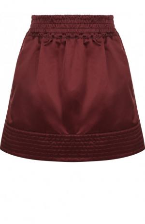 Однотонная мини-юбка с эластичным поясом No. 21. Цвет: бордовый