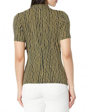 Топ Print Button Front Ruched Top, цвет Midnight Blue Michael Kors