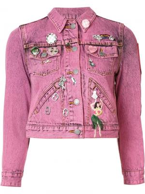 Декорированная джинсовая куртка Marc Jacobs. Цвет: розовый и фиолетовый