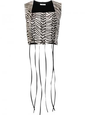 Zebra print waistcoat Tome. Цвет: чёрный