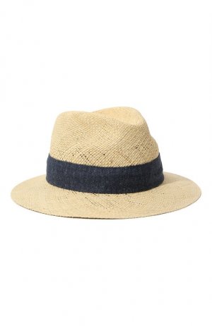 Соломенная шляпа Kiton. Цвет: синий