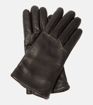 Кожаные перчатки кассандра , черный Saint Laurent