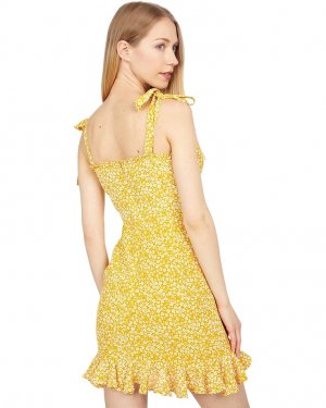 Платье Ditsy Frill Hem Dress, цвет Mustard Bardot