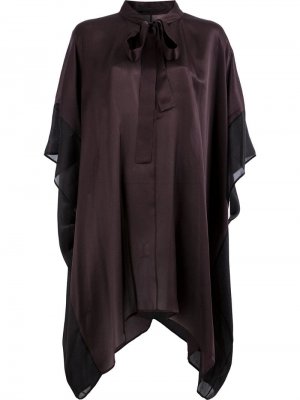 Рубашка-туника асимметричного кроя Haider Ackermann. Цвет: коричневый