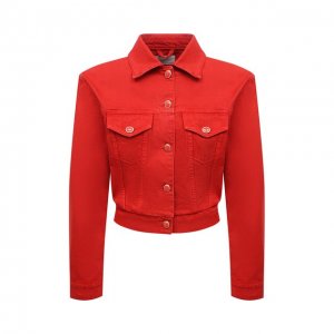 Джинсовая куртка Magda Butrym. Цвет: красный