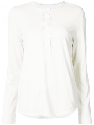 Блузка с вырезом-хенли Bowie Raquel Allegra. Цвет: белый