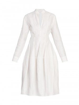 Расклешенное платье-миди с длинными рукавами Bottega Veneta