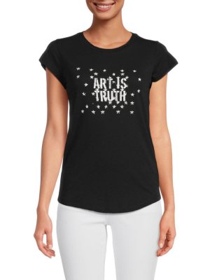 Узкая футболка Art Is Truth , цвет Noir Zadig & Voltaire