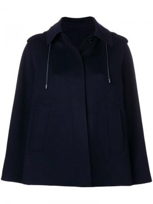 Куртка в стилистике кейпа Joseph. Цвет: синий