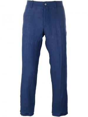 Классические брюки-чинос Corneliani. Цвет: синий