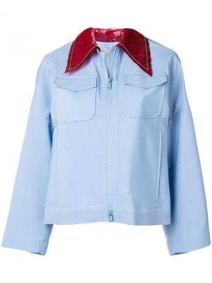 Джинсовая куртка с рукавами оверсайз Nº21. Цвет: синий