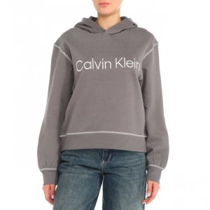Худи и свитшоты Calvin Klein. Цвет: темно-серый