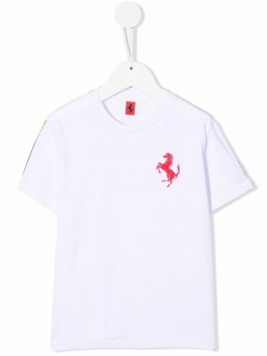 Футболка с логотипом Ferrari Kids. Цвет: белый