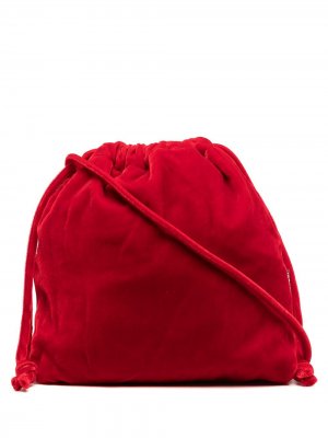 Бархатная сумка-ведро Aspesi. Цвет: красный